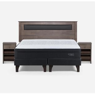 Cama Europea Rosen Tempo / King / Base Dividida + Set De Maderas