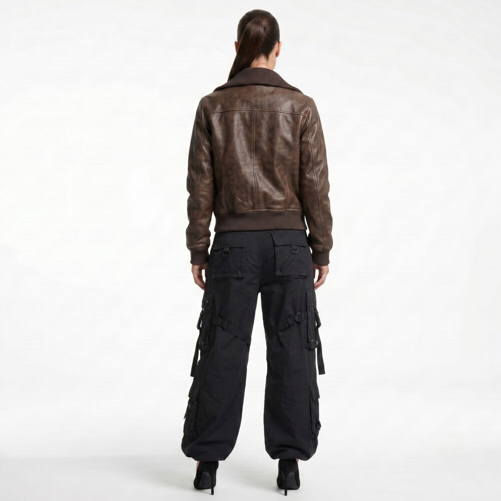 Chaqueta Ecocuero Bomber Mujer Phoebe image number 2.0