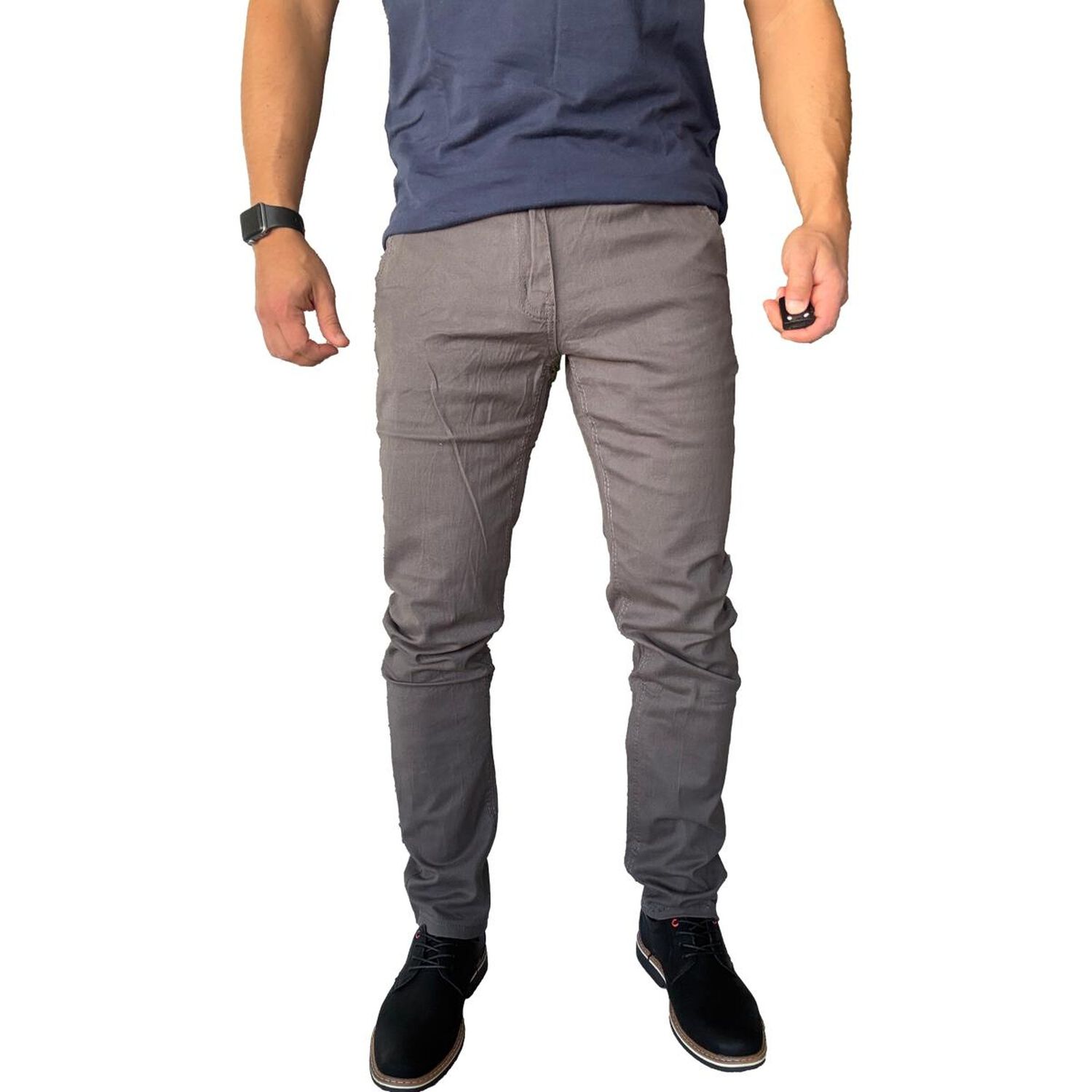 Pantal&oacute;n Tela Elasticado Slim Fit Bolsillo Argentino image number 32.0