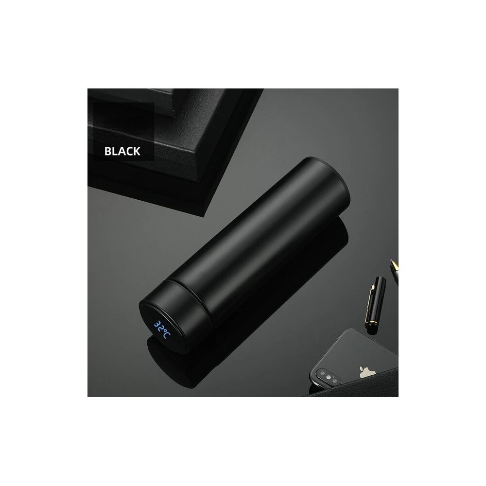 Termo Botella Con Sensor De Temperatura Negro image number 2.0