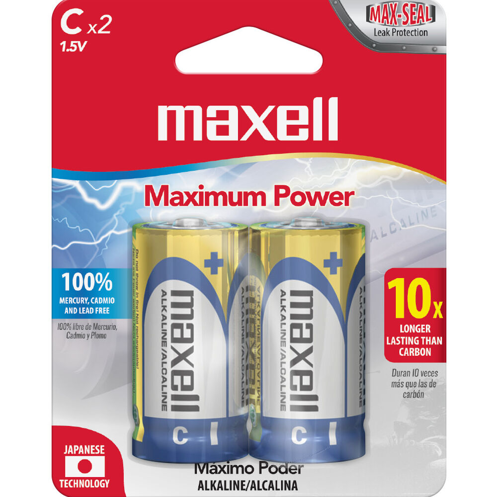 Pack 2 Pilas Alcalinas Maxell Tipo C image number 0.0