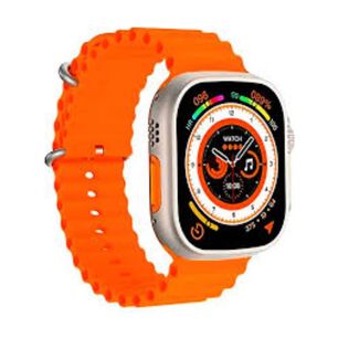 Smartwatch Reloj Inteligente X8 Ultra + Audifonos Y Power Band Naranja
