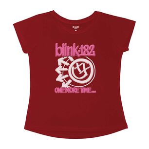 Polera Mujer Blink 182 One More Time Relieve Fucsia