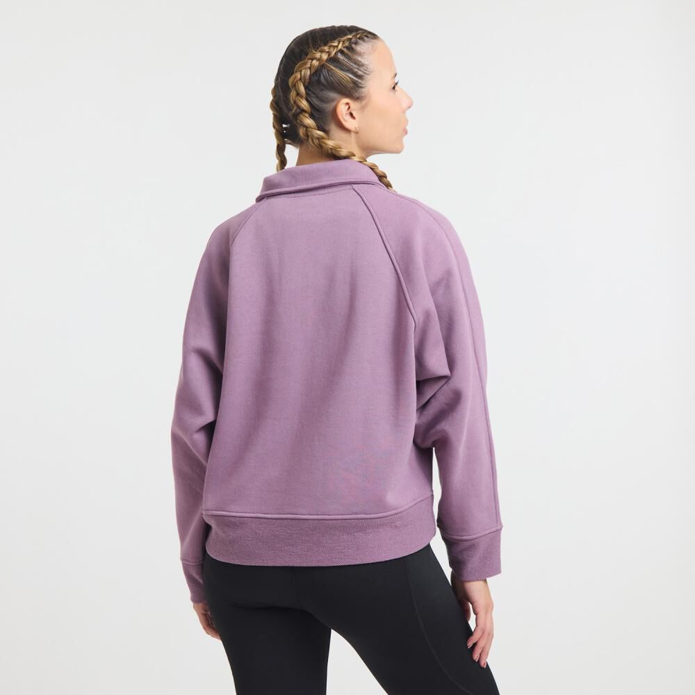 Polerón Deportivo Liso Regular Cuello Alto Mujer Wetland image number 3.0