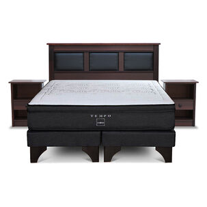 Cama Europea Rosen Tempo / King / Base Dividida + Set de Maderas Argos
