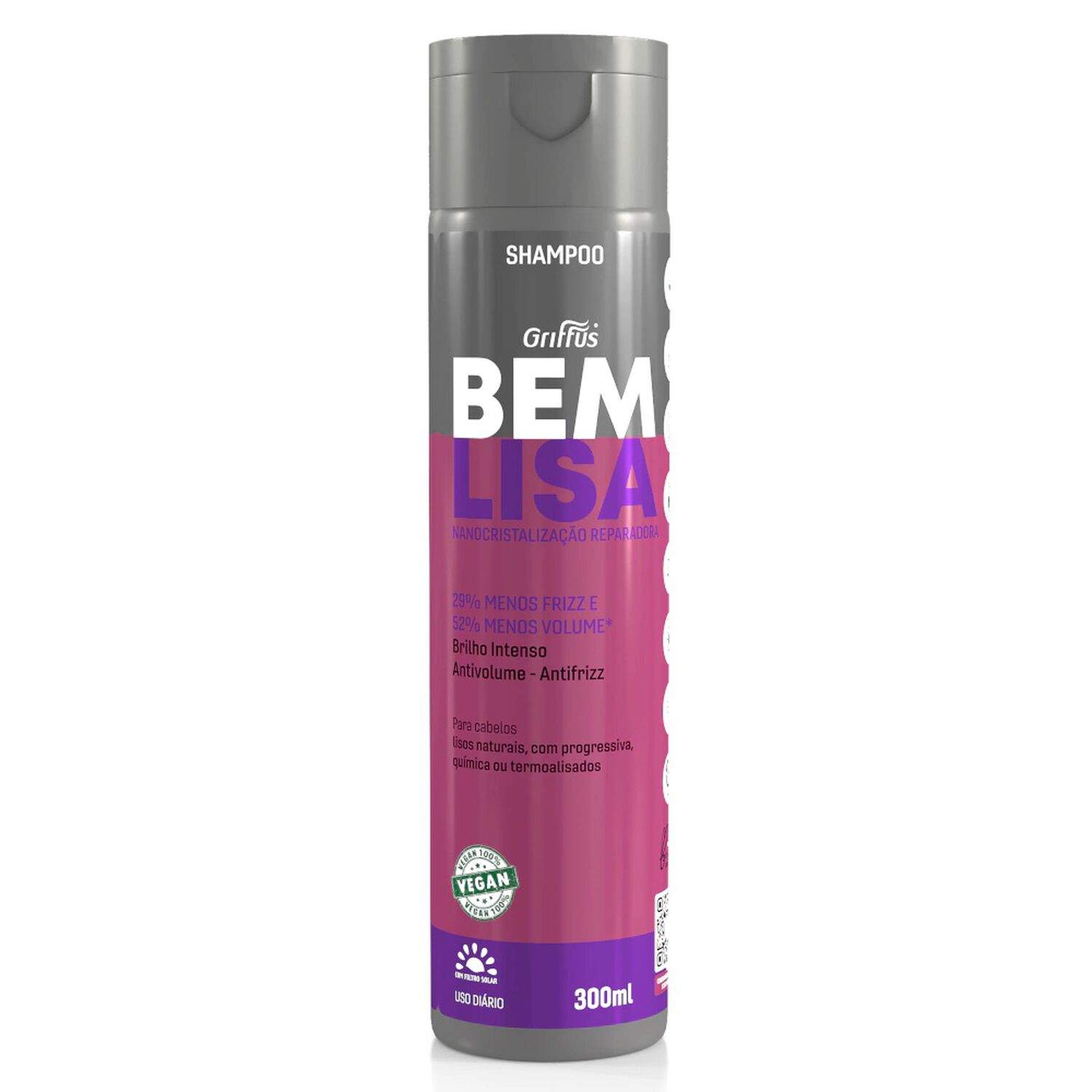 Shampoo Bem Lisa Nanocristalizada Repara 300ml Griffus image number 0.0