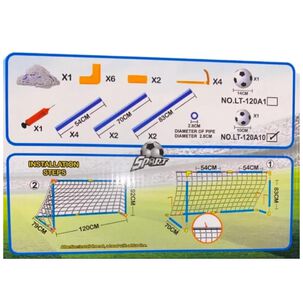 Juguete Arco De Futbol Armable Con Red Y Balon Infantil