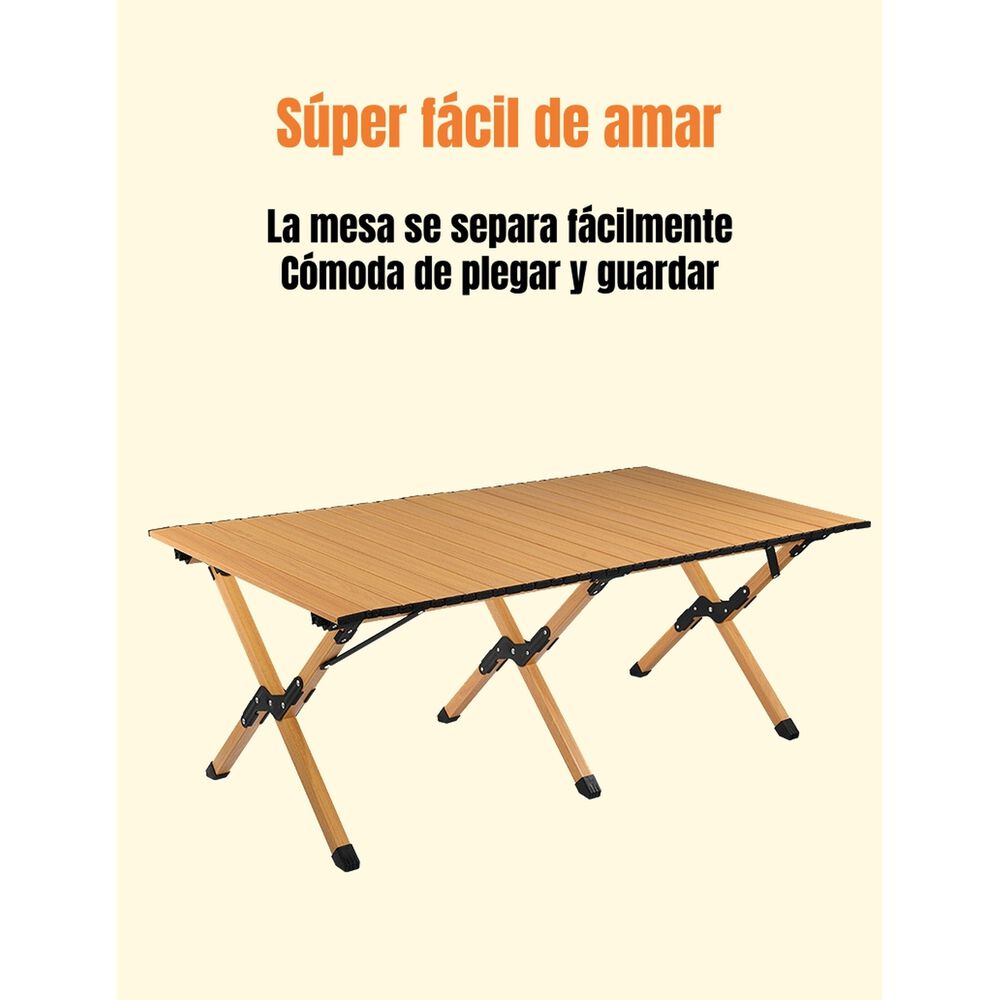 Mesa De Camping Plegable Impermeable 120x58cm Kemi image number 3.0