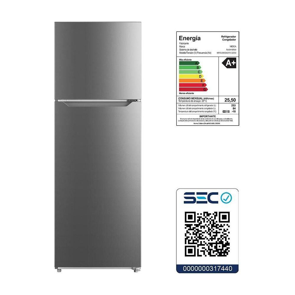 Refrigerador Top Freezer Midea MRFS-3560S463FW / No Frost / 337 Litros / A+ image number 6.0