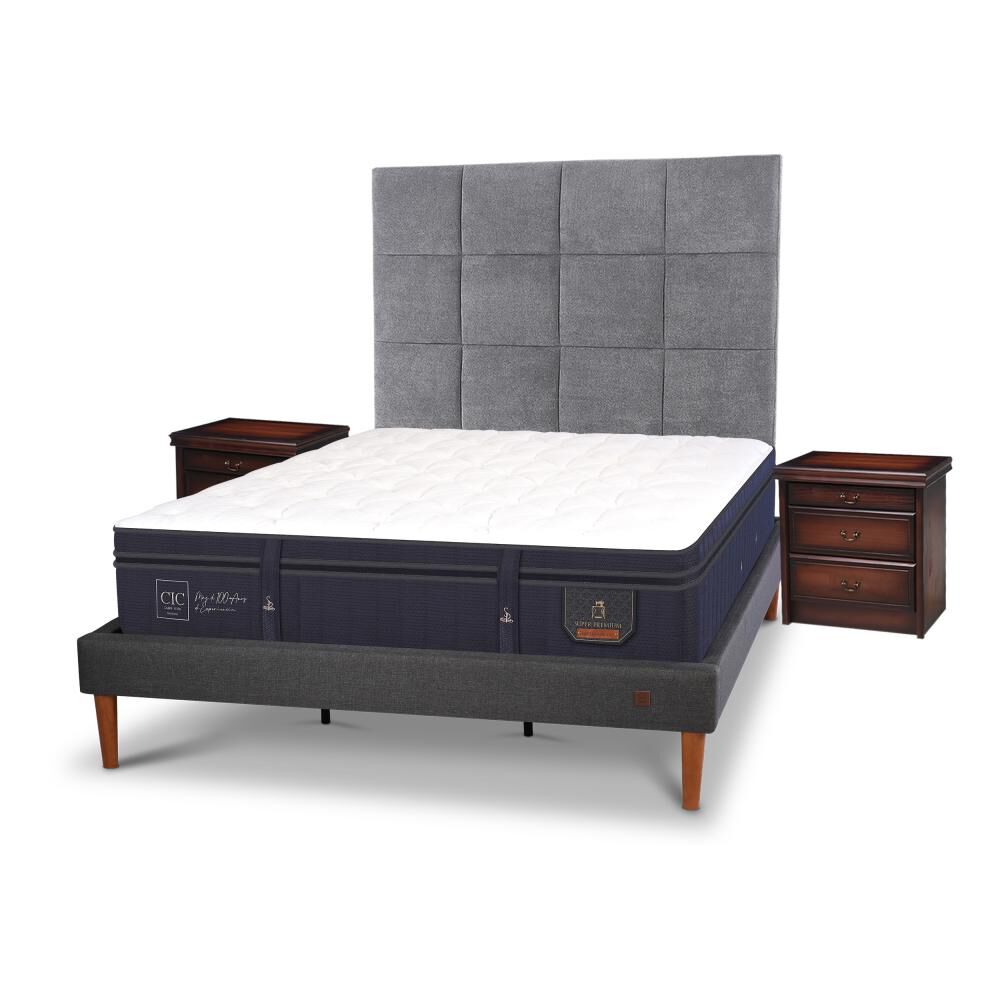 Cama Europea Cic Super Premium / King / Base Normal + Set De Maderas image number 8.0