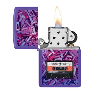 Encendedor Zippo 80s Cassette Tape Morado Zp48521