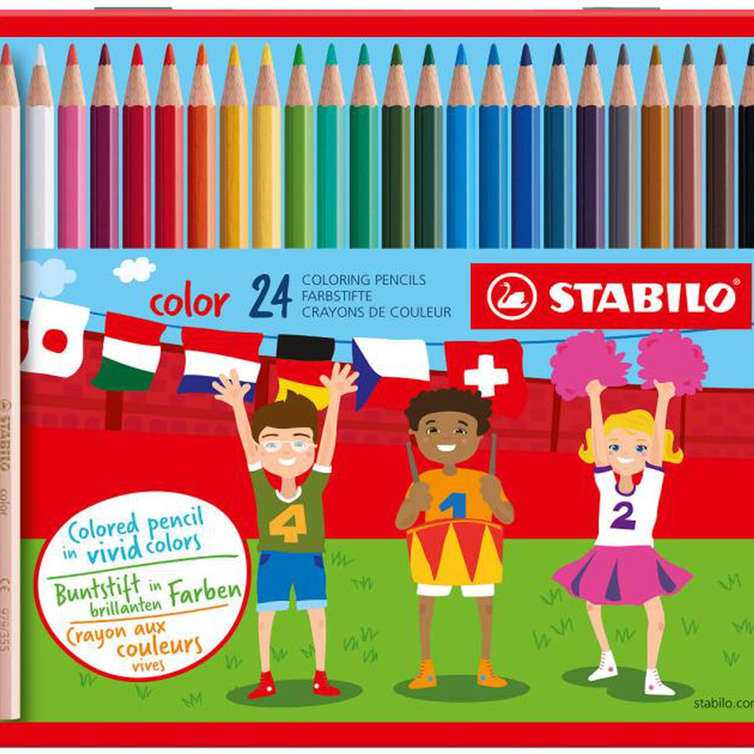Set L&aacute;pices 24 Colores Stabilo Caja Met&aacute;lica image number 1.0