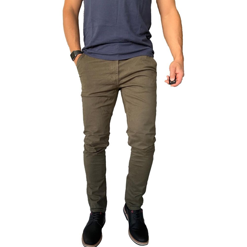 Pantal&oacute;n Elasticado Slim Fit Gabardina Hombre image number 3.0
