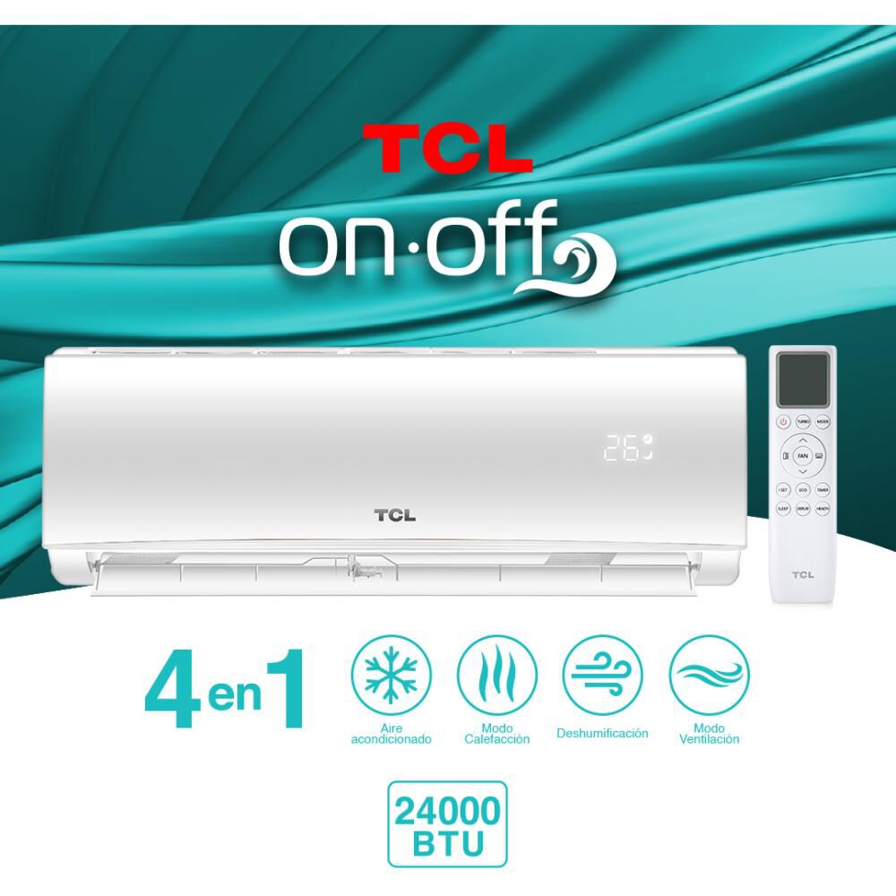 Aire Acondicionado Tcl ON-OFF 24000 BTU / 9.000 Btu image number 0.0