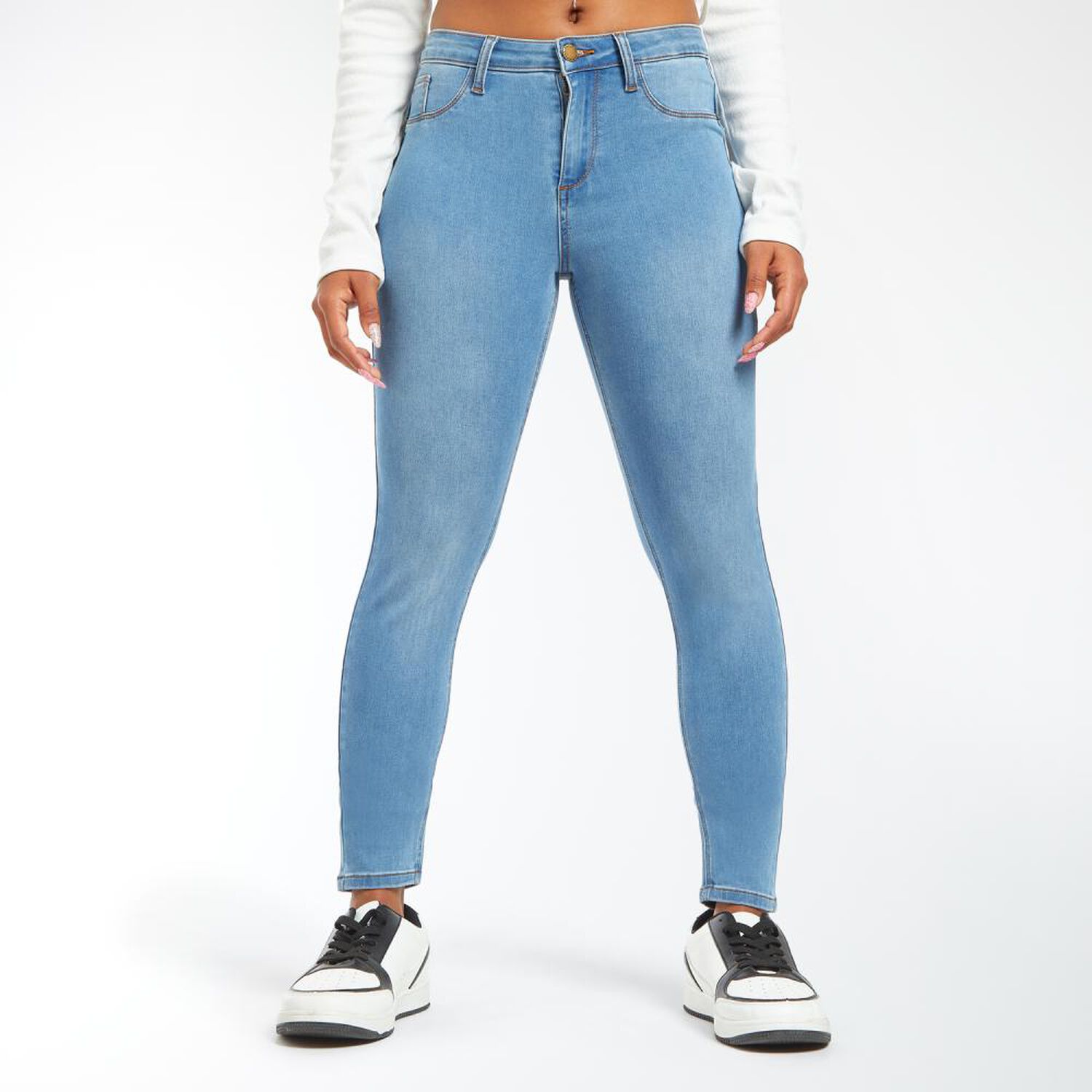 Jeans Tiro Alto Skinny Rolly Go image number 0.0