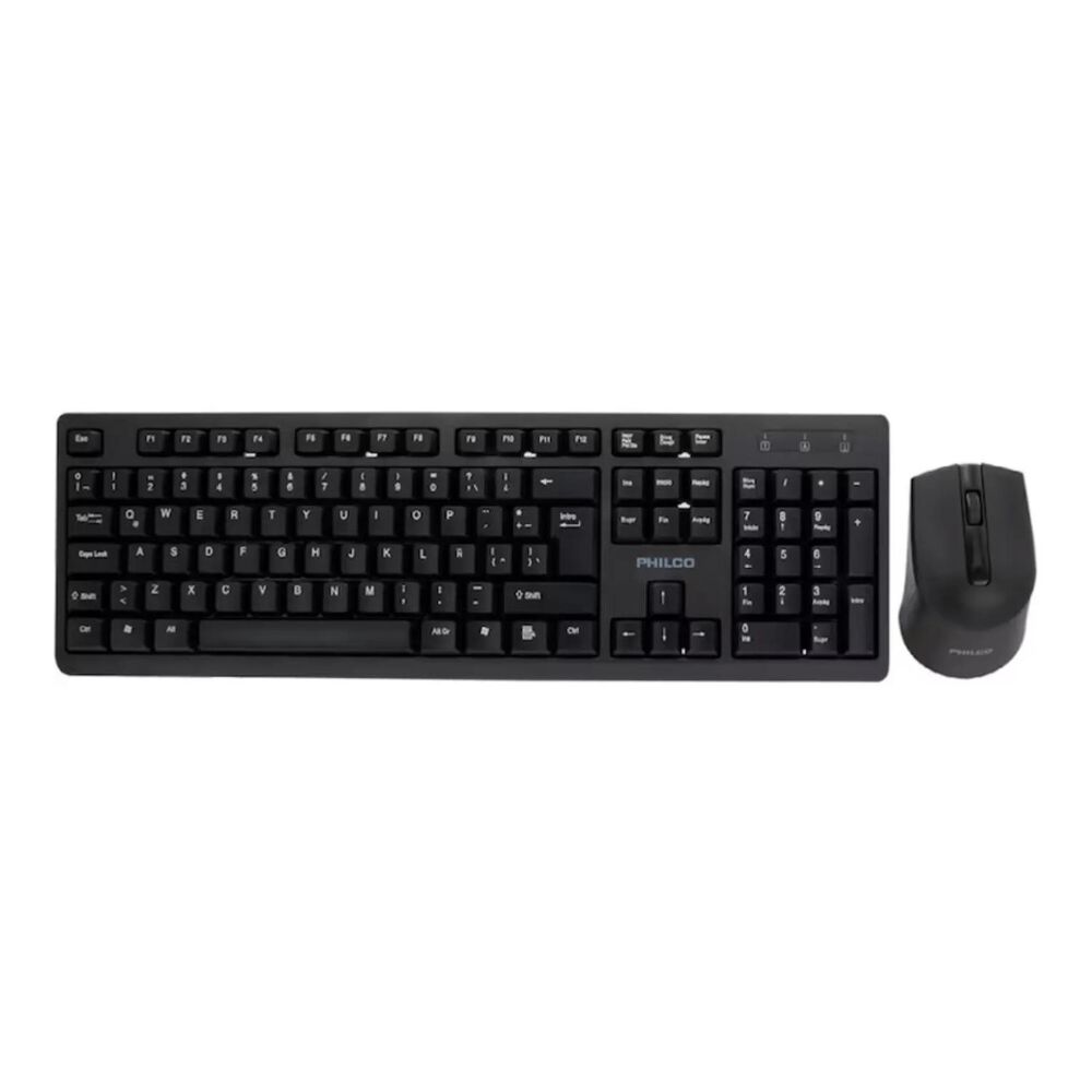 Kit Teclado Y Mouse Inalambrico Usb Negro Spt6354 image number 0.0