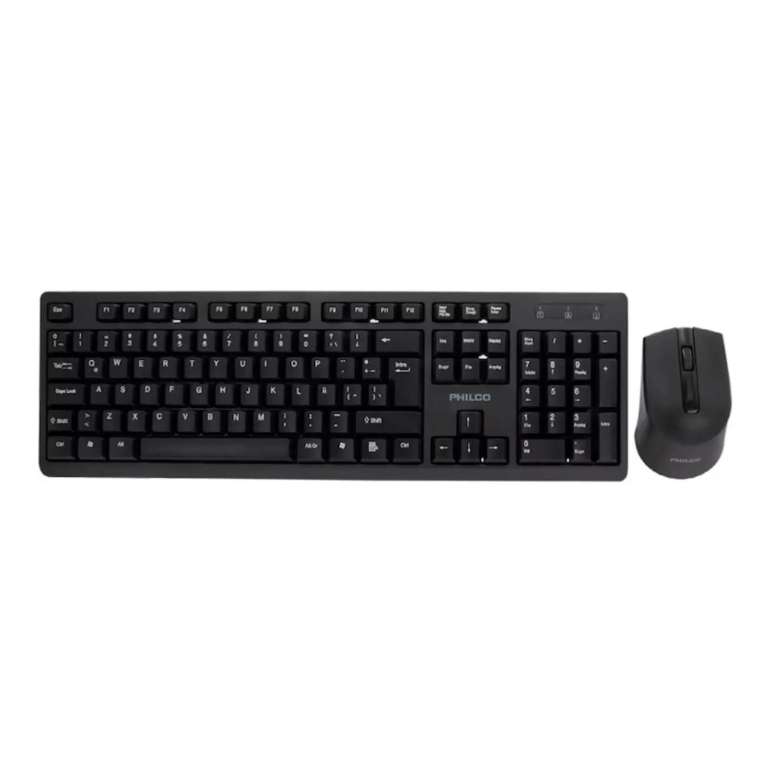 Kit Teclado Y Mouse Inalambrico Usb Negro Spt6354 image number 0.0