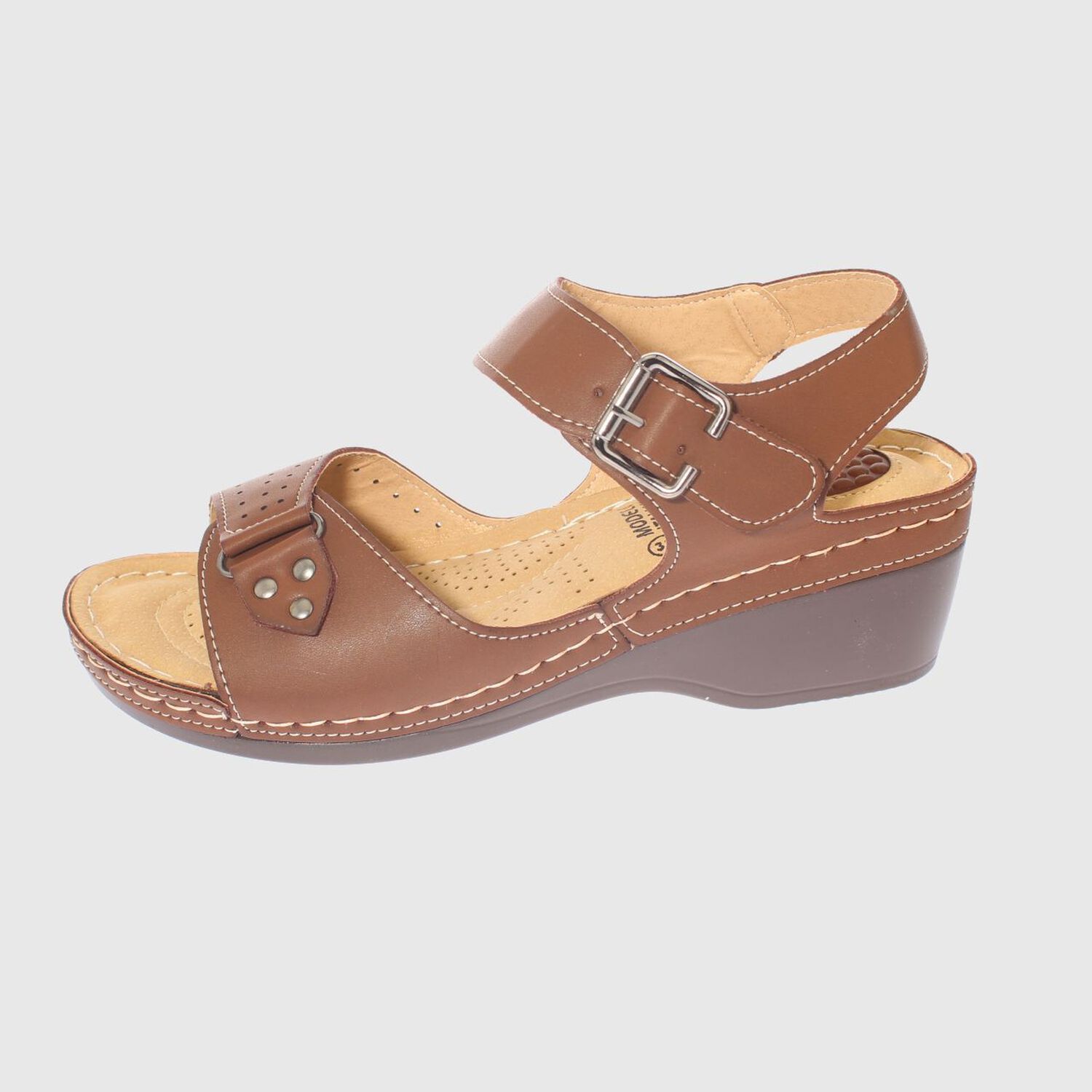 Sandalia Confort Caf&eacute; Modelo Italiano Art. 5ask73337brown image number 1.0