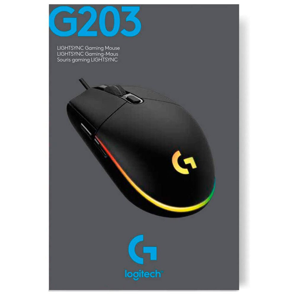 Mouse Gamer Usb 6b 8000dpi Rgb Negro G203 image number 4.0
