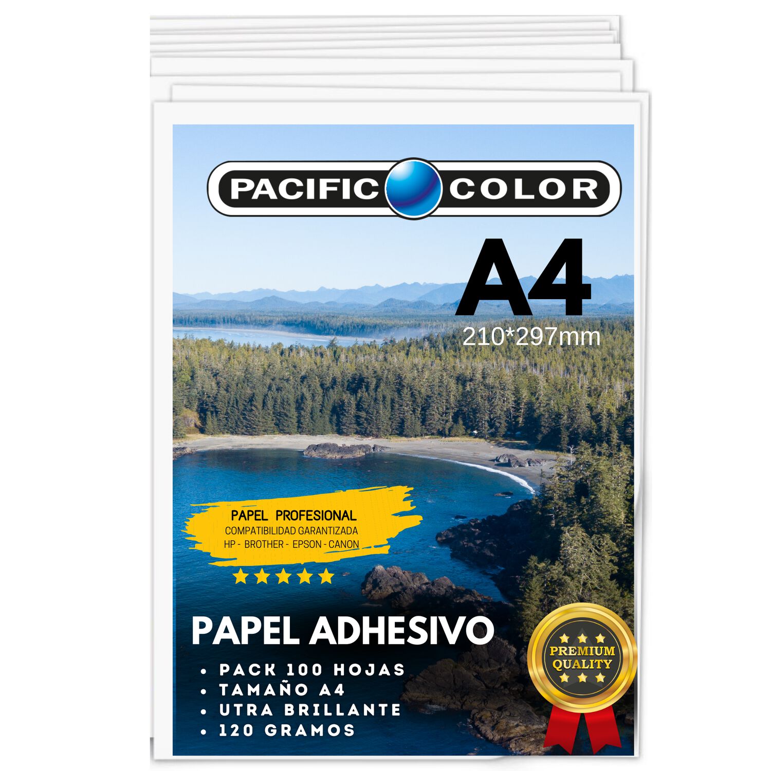 Papel Fotogr&aacute;fico Autoadhesivo 120g Premium A4 Pack 100 Hoja image number 9.0
