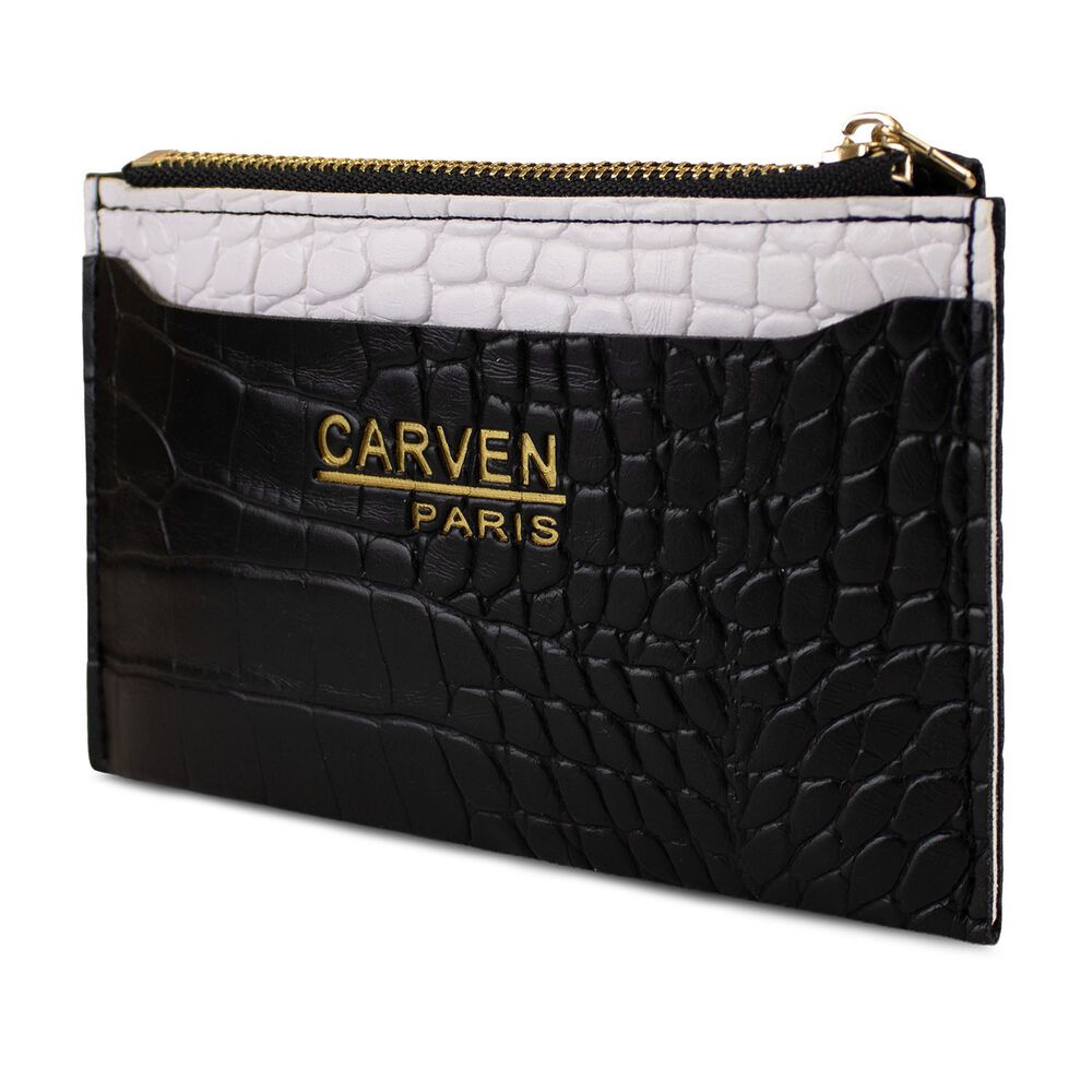 Billetera Tarjetero Mujer Con Monedero Zoe Negro Carven image number 2.0