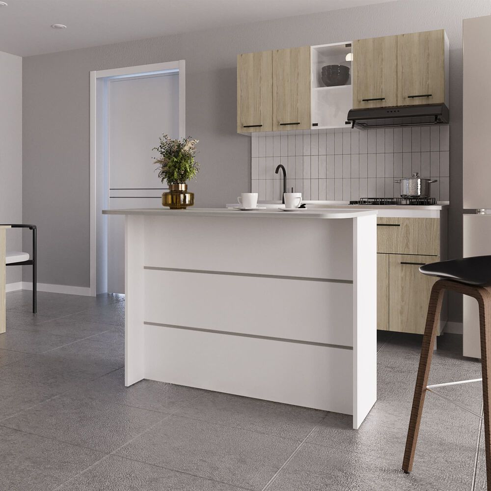 Isla Cocina 120x60x90 Cm Fm-003g Gris image number 5.0