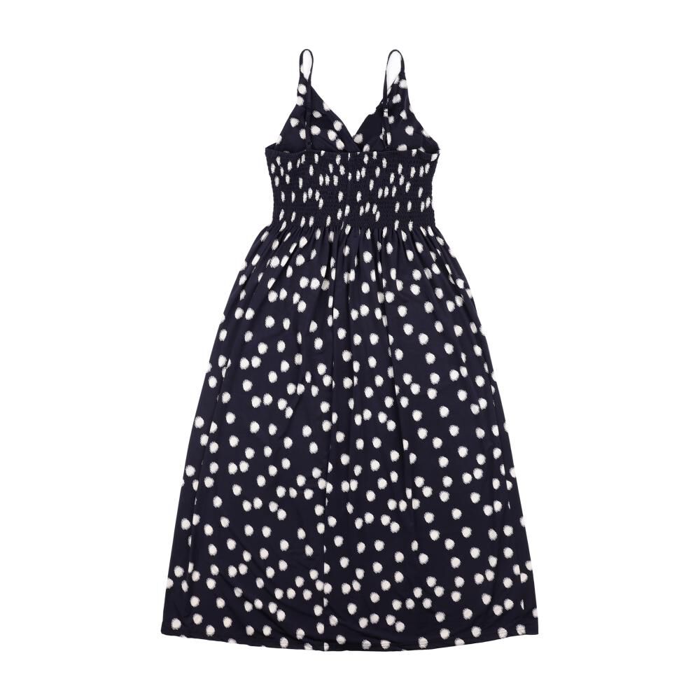 Vestido Largo Pabilo Escote Cruzado Y Panal El&aacute;sticado En Espalda Mujer Geeps image number 1.0