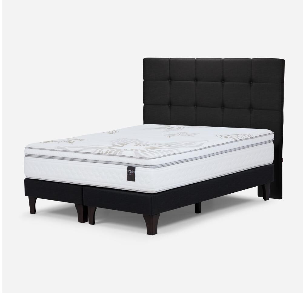 Cama Europea Rosen Art 4 / 2 Plazas / Base Dividida + Respaldo image number 1.0