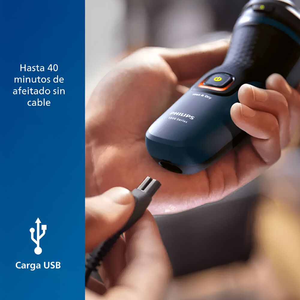 Afeitadora Philips S1151 Para Uso En Seco Y Humedo Carga Usb image number 7.0