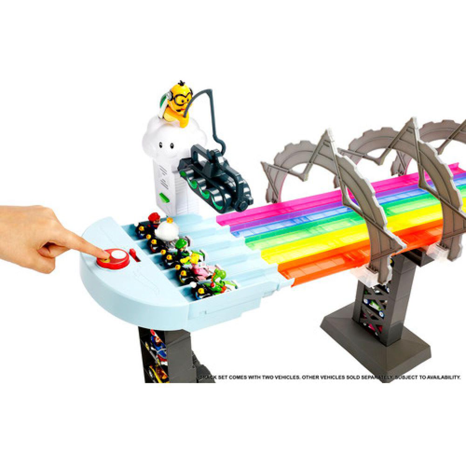 Autopista Hotwheels Gxx41 Hw Mario Kart Rainbow Road image number 6.0