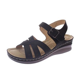Sandalia Confort Negro Modelo Italiano Art. 5ask76604black