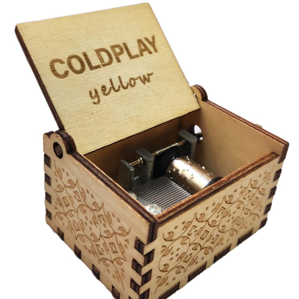 Caja Musical Coldplay Yellow Con Manivela image number 2.0