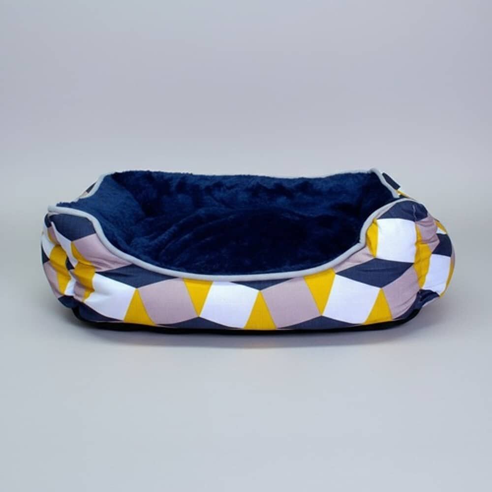 Cama Para Mascotas Espuma - Talla S (tricolor Amarillo) image number 2.0