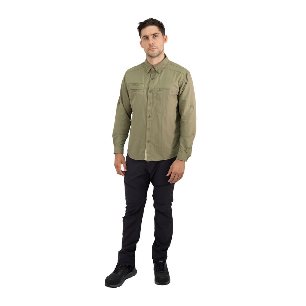 Camisa Hw Arizona Hombre Verde Oliva image number 4.0