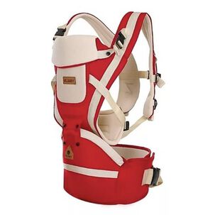 Mochila Portabeb&eacute; 3 En 1 Ajustables Asiento Removible Rojo