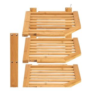 Estante Esquinero De Cocina Bamb&uacute; Organizador 3 Niveles 25x25
