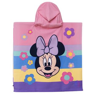 Toalla Playa Capucha Minnie Flores 60x60 Cm Microfibra - Ps
