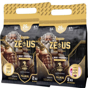 100% Whey Protein - 2 X Doypack De 2kg (vainilla Y Frutos Del Bosque)