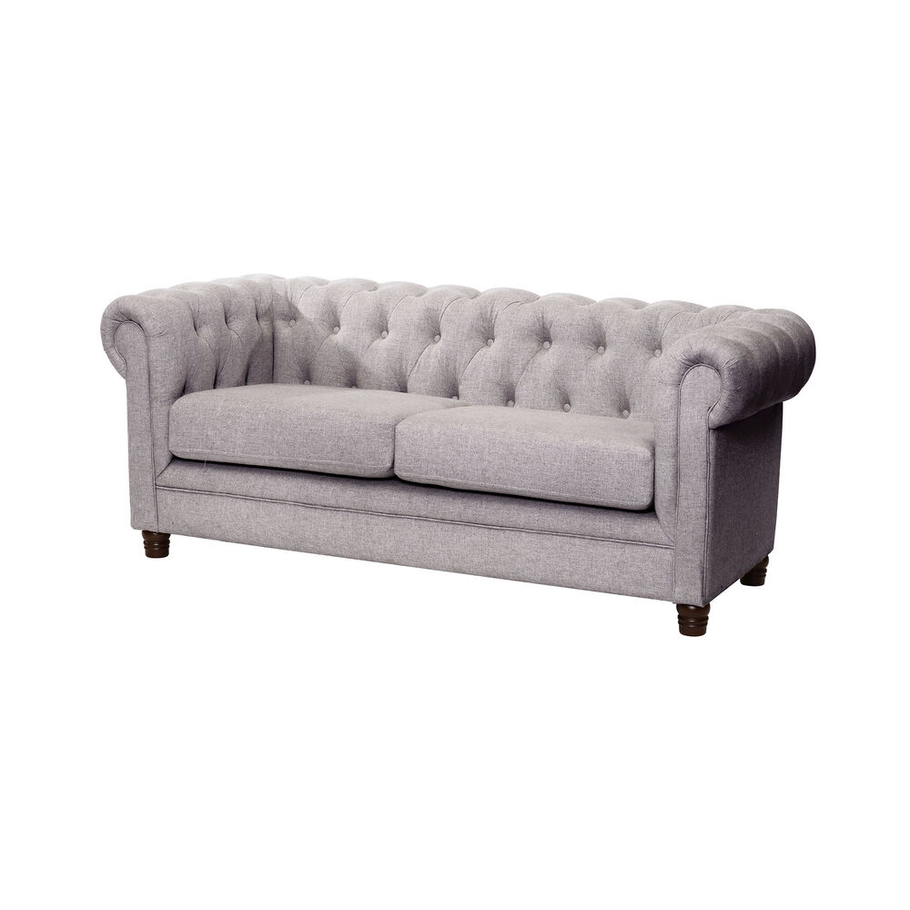 Sofa Florencia 2 Cuerpos Lino Gris Claro image number 1.0