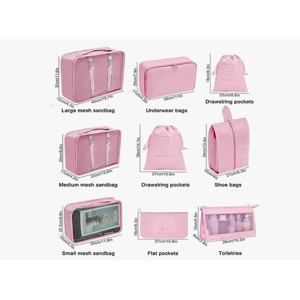 Set 9 Organizadores De Equipaje De Viaje image number 1.0