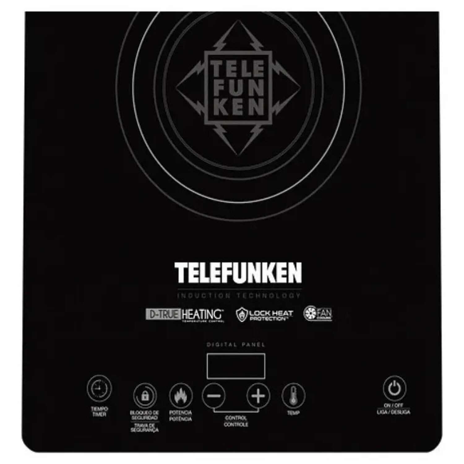 Cocinilla Encimera De Induccion Digital Marca Telefunken 1 Quemador Color Negro 2100w image number 2.0