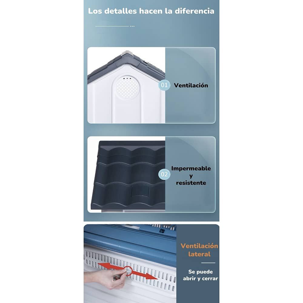 Casa De Perro Exterior Extra Grande 105cm Azul 452 Lubabycas image number 1.0