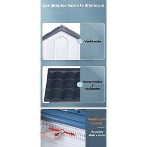 Casa De Perro Exterior Extra Grande 105cm Azul 452 Lubabycas