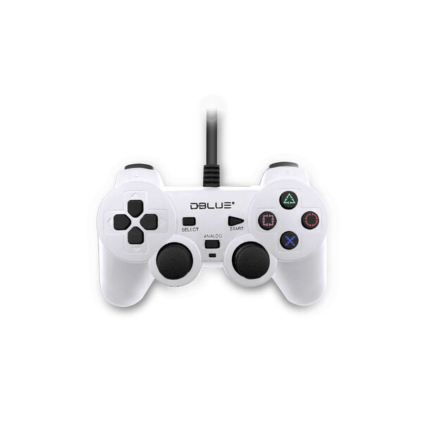 Joystick Usb Pc Con Vibraci&oacute;n Color Blanco - Ps