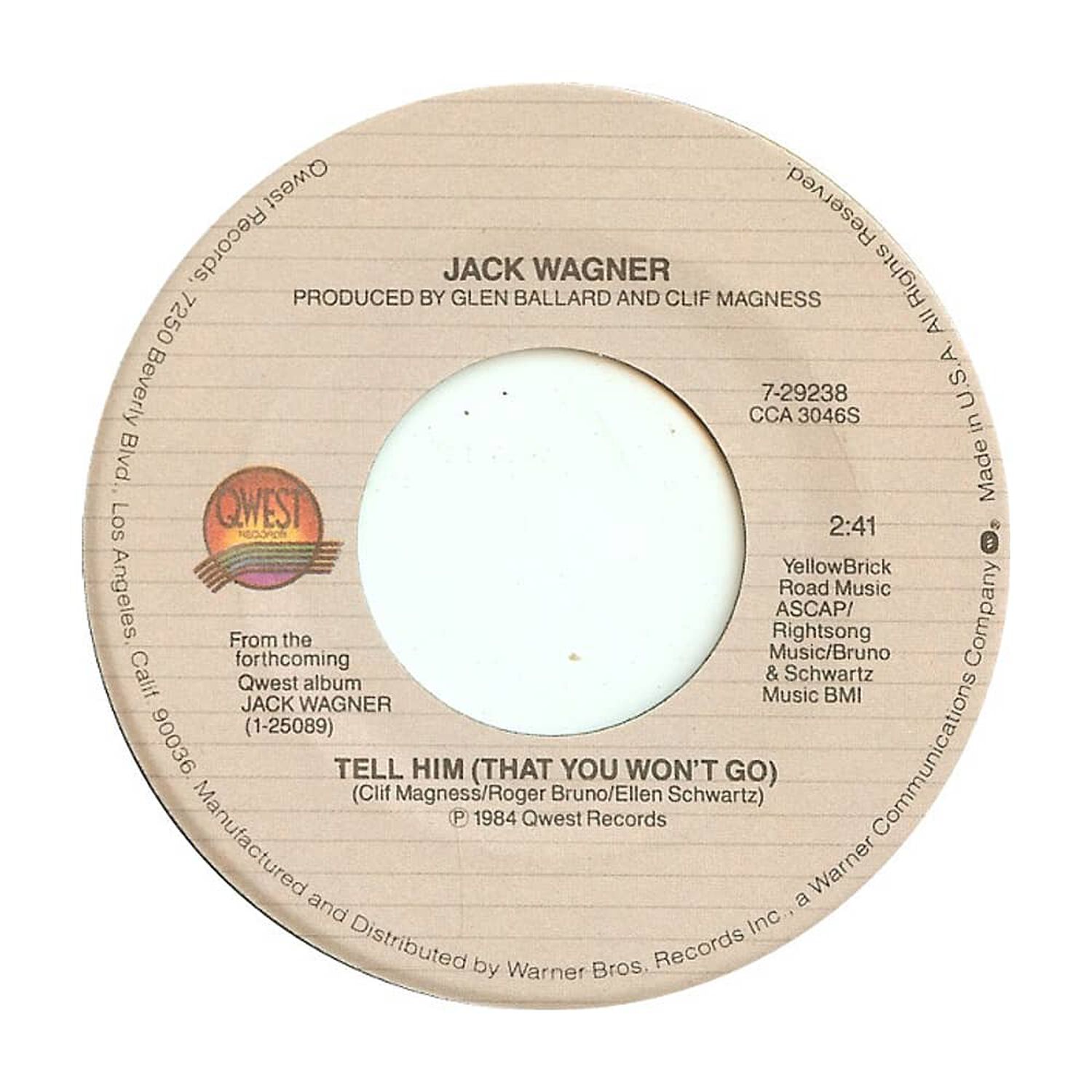 Jack Wagner - All I Need | 7" Single Vinilo Usado image number 2.0
