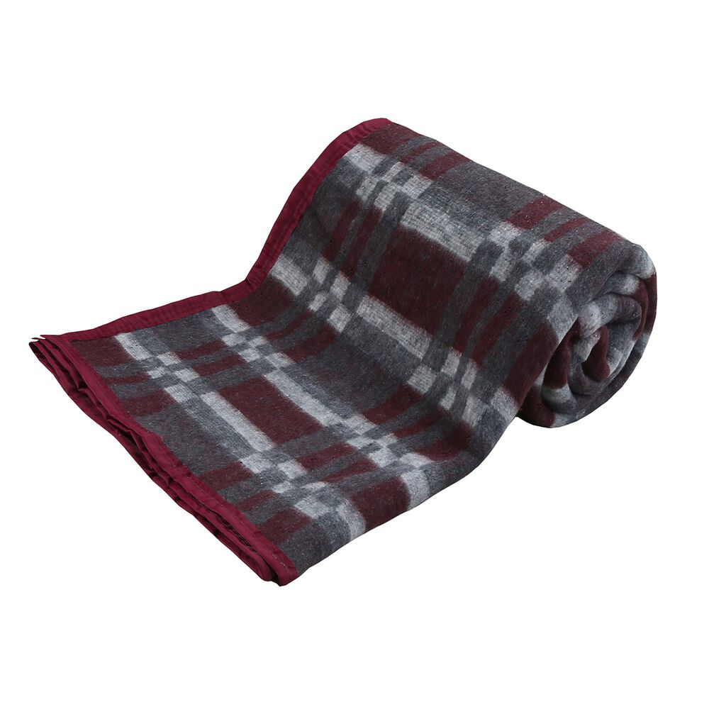 Frazada Andes Classic Escoces Rojo / Gris 2 Plazas image number 2.0