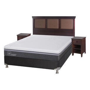 Box Spring Cic Ortopedic / 2 Plazas / Base Normal + Set De Maderas