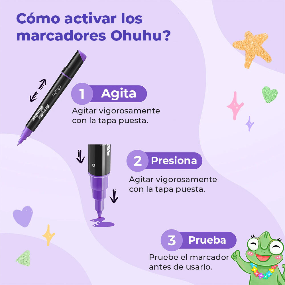 Ohuhu 60 Marcadores Acrílicos Punta Fina Y Redonda image number 2.0