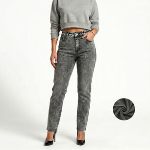 DJOE JEANS PANTALON RECTO FORRO POLAR MUJER