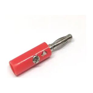 Conector Banana 4mm Macho Rojo